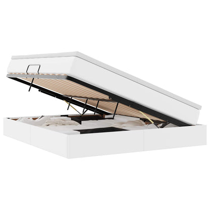 Letto con contenitore e materasso Bianco 160 x 200 cm | homemem39