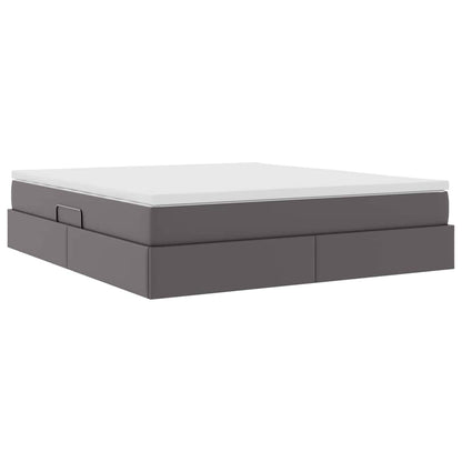 Letto con contenitore e materasso Grigio 160 x 200 cm | homemem39