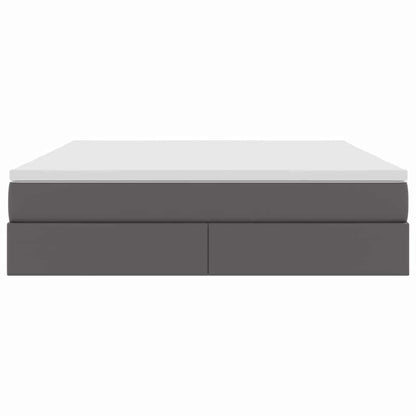 Letto con contenitore e materasso Grigio 160 x 200 cm | homemem39