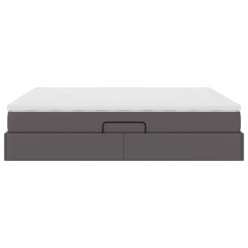 Letto con contenitore e materasso Grigio 160 x 200 cm | homemem39