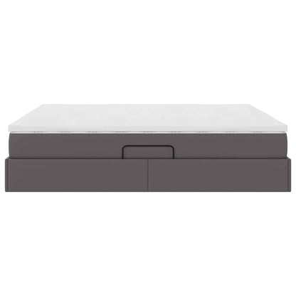 Letto con contenitore e materasso Grigio 160 x 200 cm | homemem39