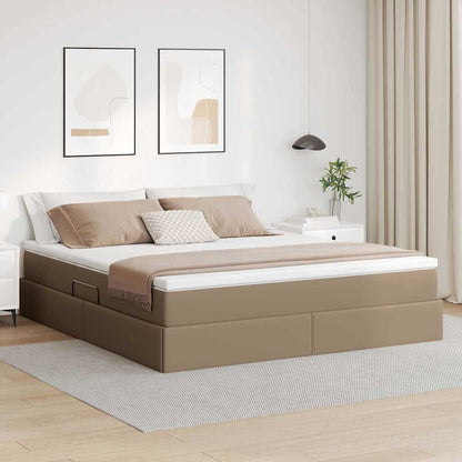 Letto con contenitore e materasso Cappuccino 160 x 200 cm | homemem39