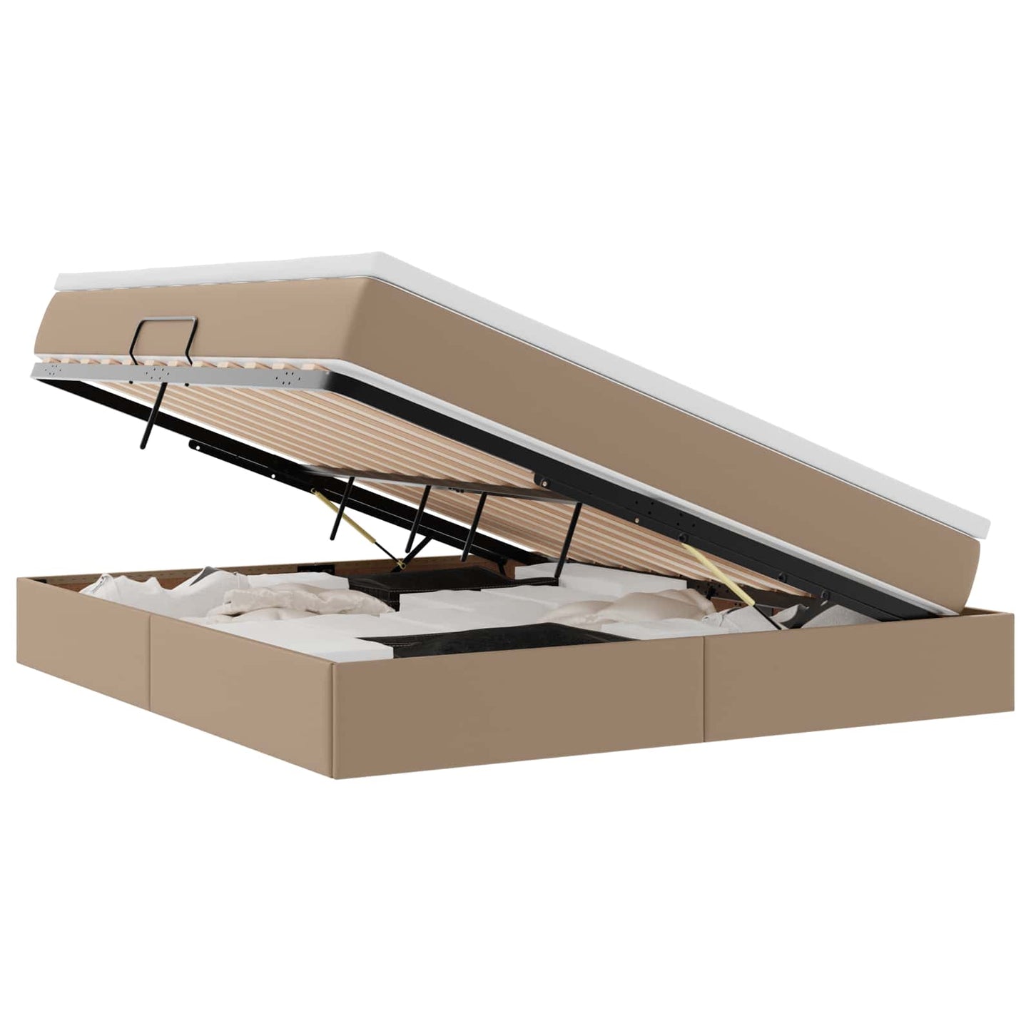 Letto con contenitore e materasso Cappuccino 160 x 200 cm | homemem39