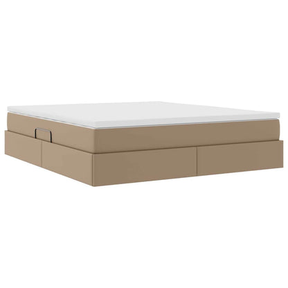 Letto con contenitore e materasso Cappuccino 160 x 200 cm | homemem39