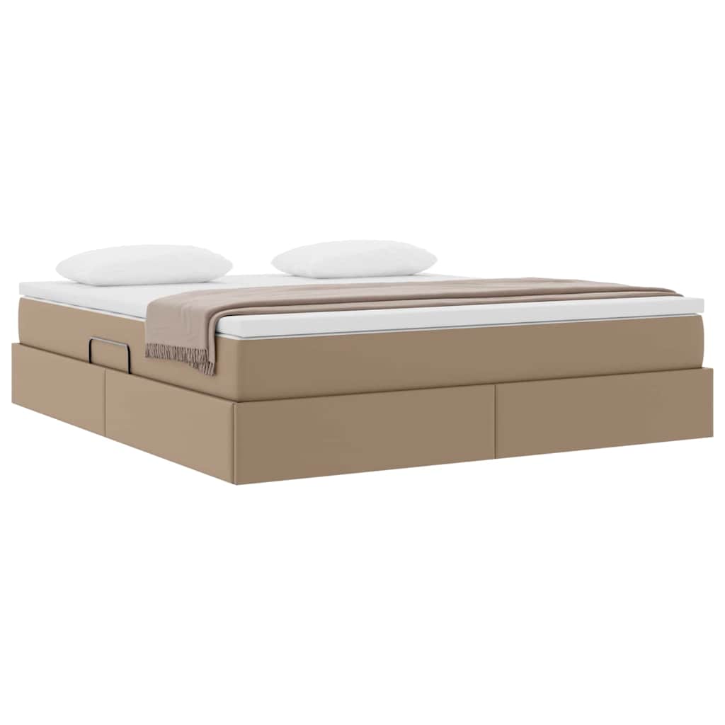 Letto con contenitore e materasso Cappuccino 160 x 200 cm | homemem39