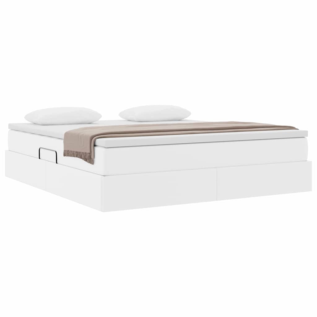 Letto con contenitore e materasso Bianco 180 x 200 cm | homemem39
