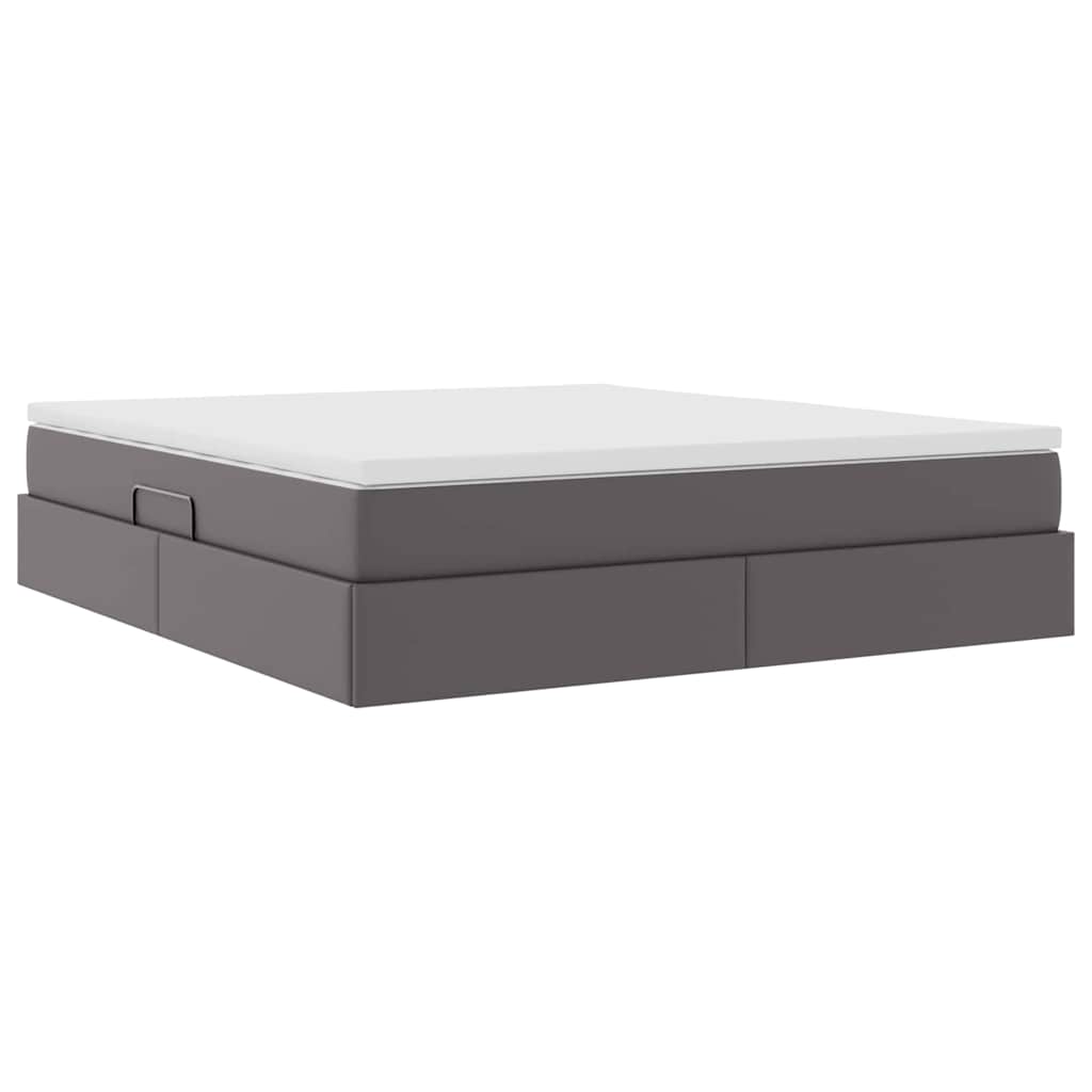 Letto con contenitore e materasso Grigio 180 x 200 cm | homemem39