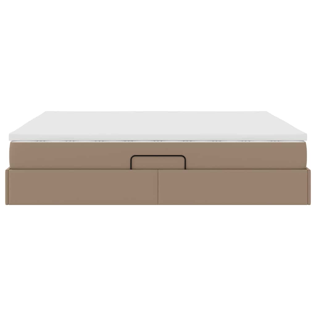 Letto con contenitore e materasso Cappuccino 180 x 200 cm | homemem39