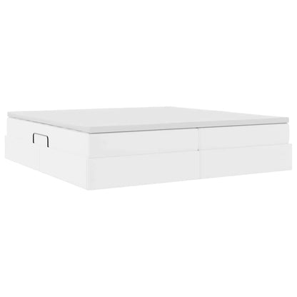 Letto con contenitore e materasso Bianco 200 x 200 cm | homemem39