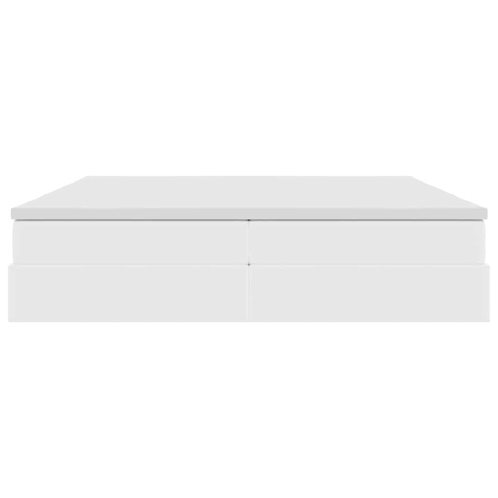 Letto con contenitore e materasso Bianco 200 x 200 cm | homemem39