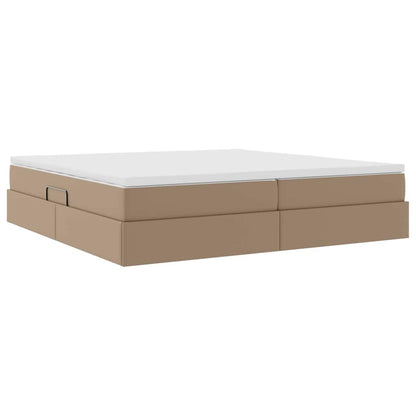 Letto con contenitore e materasso Cappuccino 200 x 200 cm | homemem39
