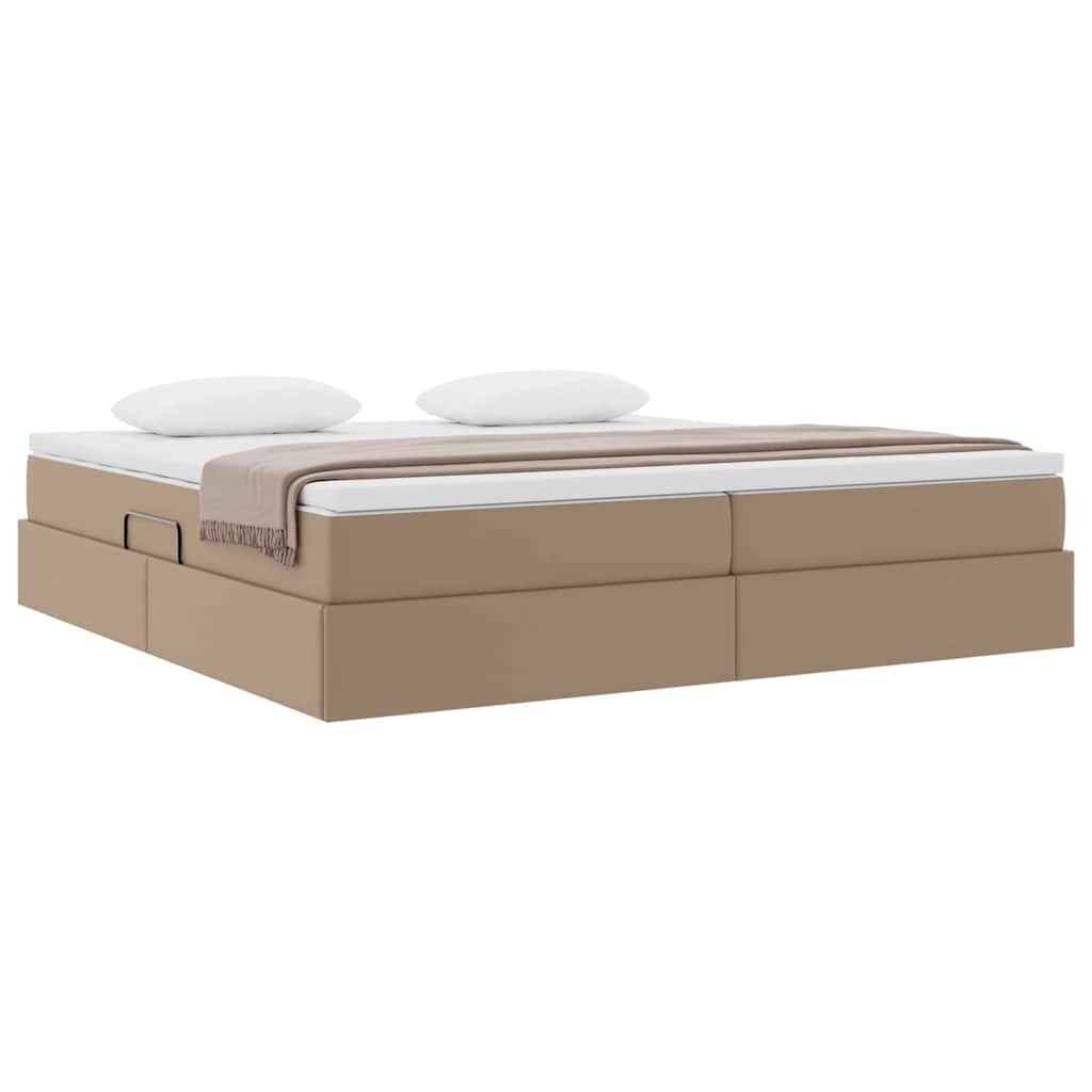 Letto con contenitore e materasso Cappuccino 200 x 200 cm | homemem39