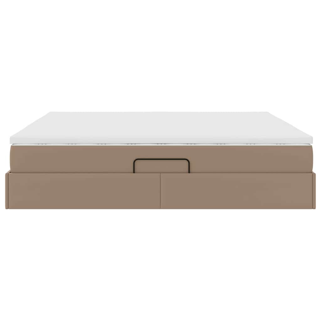 Letto con contenitore e materasso Cappuccino 200 x 200 cm | homemem39