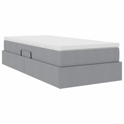 Letto con contenitore e materasso Grigio chiaro 90 x 190 cm | homemem39
