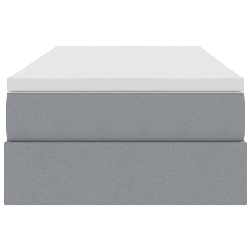Letto con contenitore e materasso Grigio chiaro 90 x 190 cm | homemem39