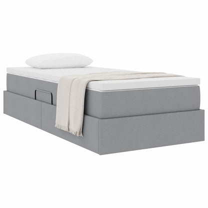 Letto con contenitore e materasso Grigio chiaro 90 x 190 cm | homemem39