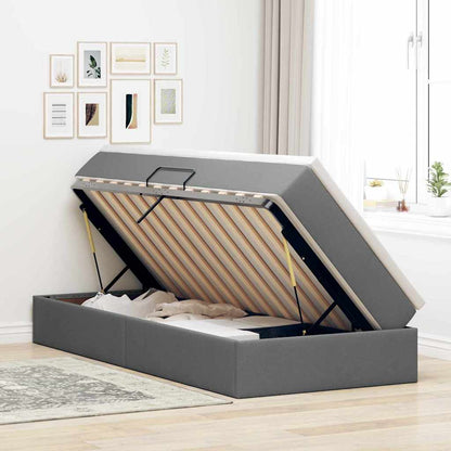 Letto con contenitore e materasso Grigio scuro 90 x 190 cm | homemem39
