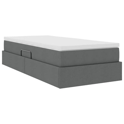 Letto con contenitore e materasso Grigio scuro 90 x 190 cm | homemem39