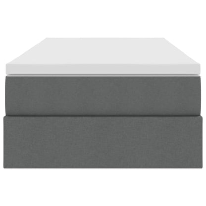 Letto con contenitore e materasso Grigio scuro 90 x 190 cm | homemem39