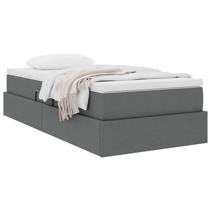 Letto con contenitore e materasso Grigio scuro 90 x 190 cm | homemem39