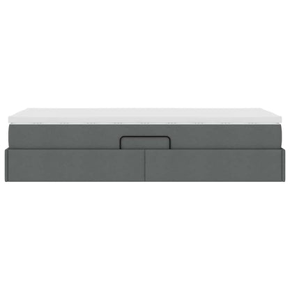 Letto con contenitore e materasso Grigio scuro 90 x 190 cm | homemem39