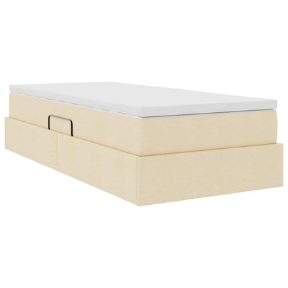 Letto con contenitore e materasso Crema 90 x 190 cm Poliestere | homemem39