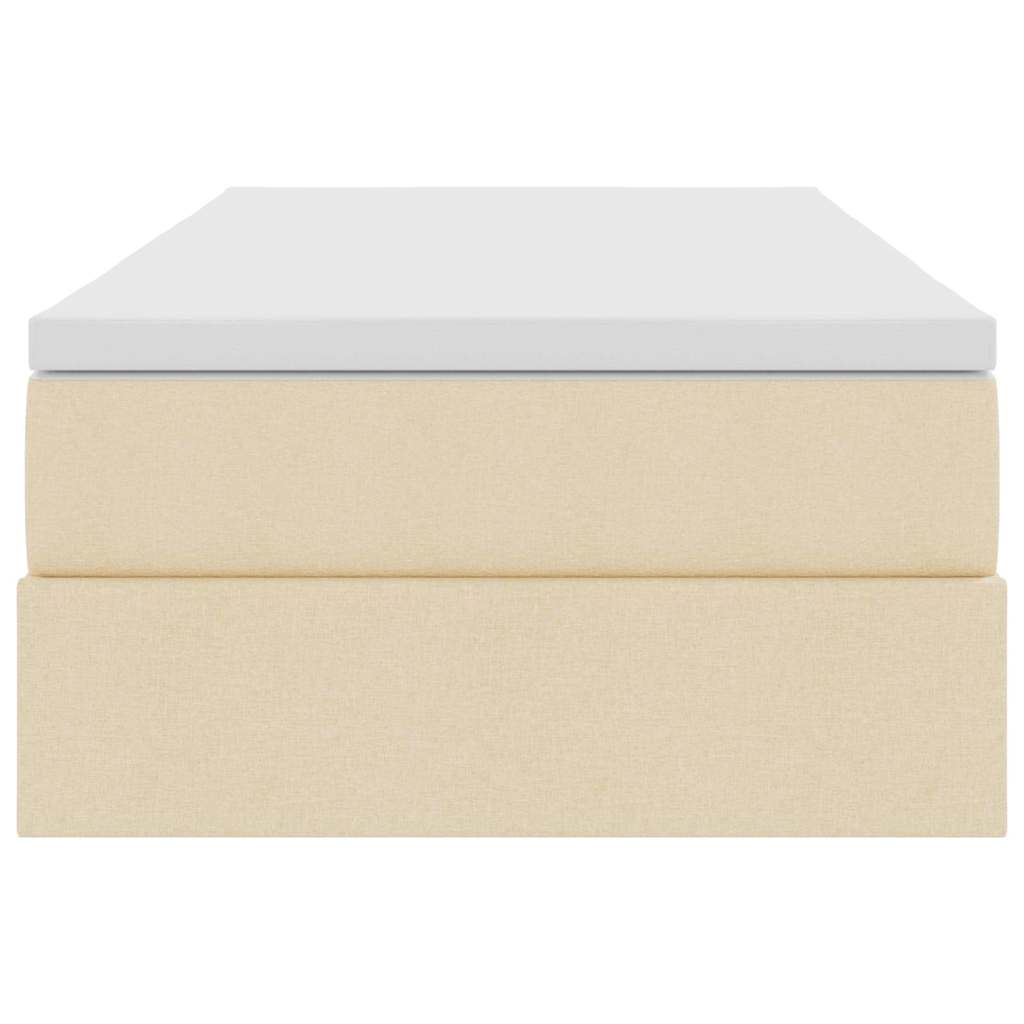 Letto con contenitore e materasso Crema 90 x 190 cm Poliestere | homemem39