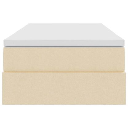 Letto con contenitore e materasso Crema 90 x 190 cm Poliestere | homemem39