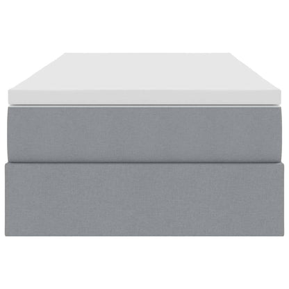 Letto con contenitore e materasso Grigio chiaro 90 x 200 cm | homemem39