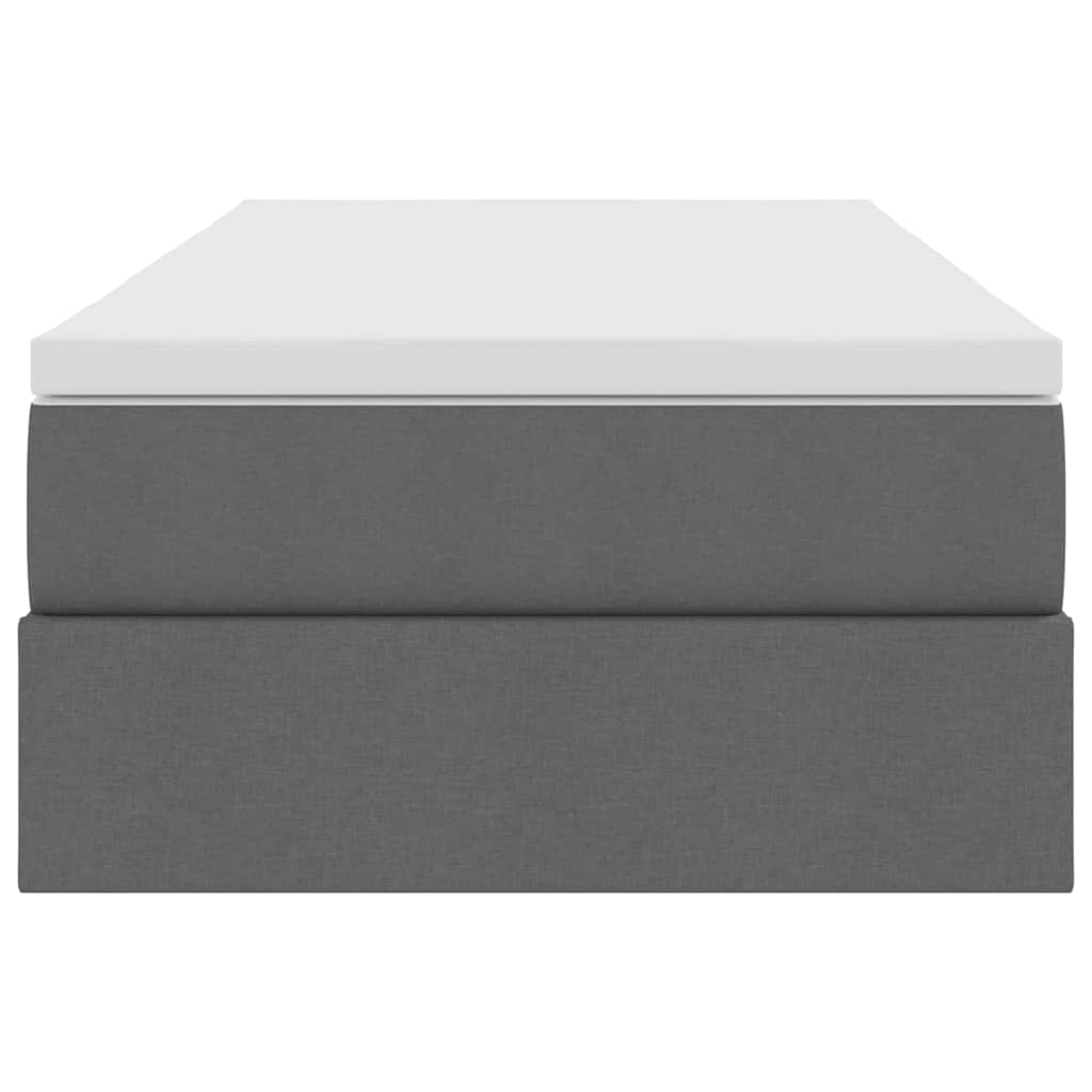 Letto con contenitore e materasso Grigio scuro 90 x 200 cm | homemem39