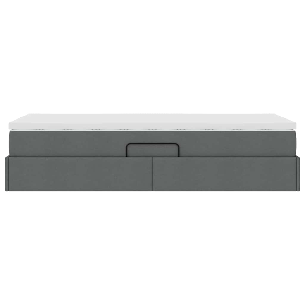 Letto con contenitore e materasso Grigio scuro 90 x 200 cm | homemem39