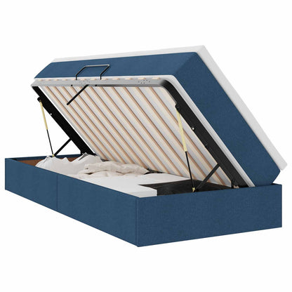 Letto con contenitore e materasso Blu 90 x 200 cm Poliestere | homemem39