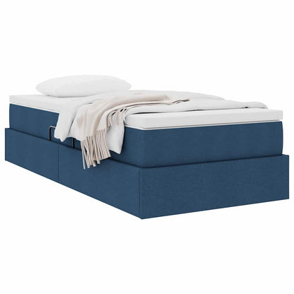 Letto con contenitore e materasso Blu 90 x 200 cm Poliestere | homemem39