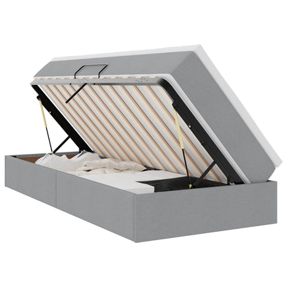 Letto con contenitore e materasso Grigio chiaro 100 x 200 cm | homemem39