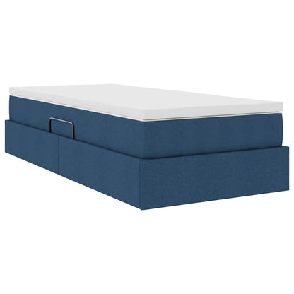 Letto con contenitore e materasso Blu 100 x 200 cm Poliestere | homemem39