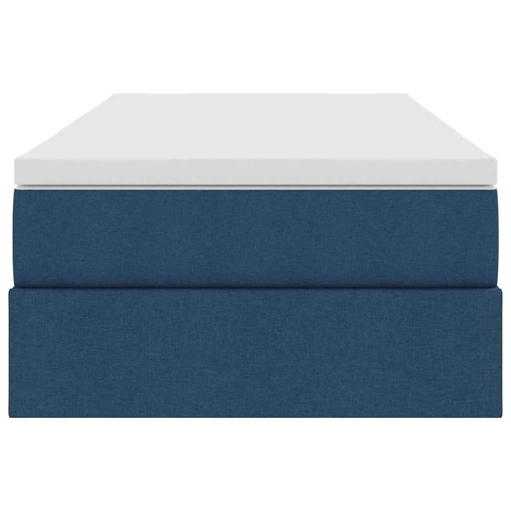 Letto con contenitore e materasso Blu 100 x 200 cm Poliestere | homemem39