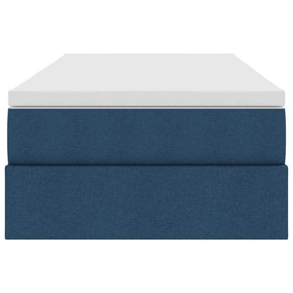 Letto con contenitore e materasso Blu 100 x 200 cm Poliestere | homemem39