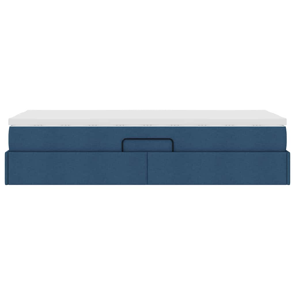 Letto con contenitore e materasso Blu 100 x 200 cm Poliestere | homemem39