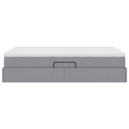 Letto con contenitore e materasso Grigio chiaro 120 x 190 cm | homemem39