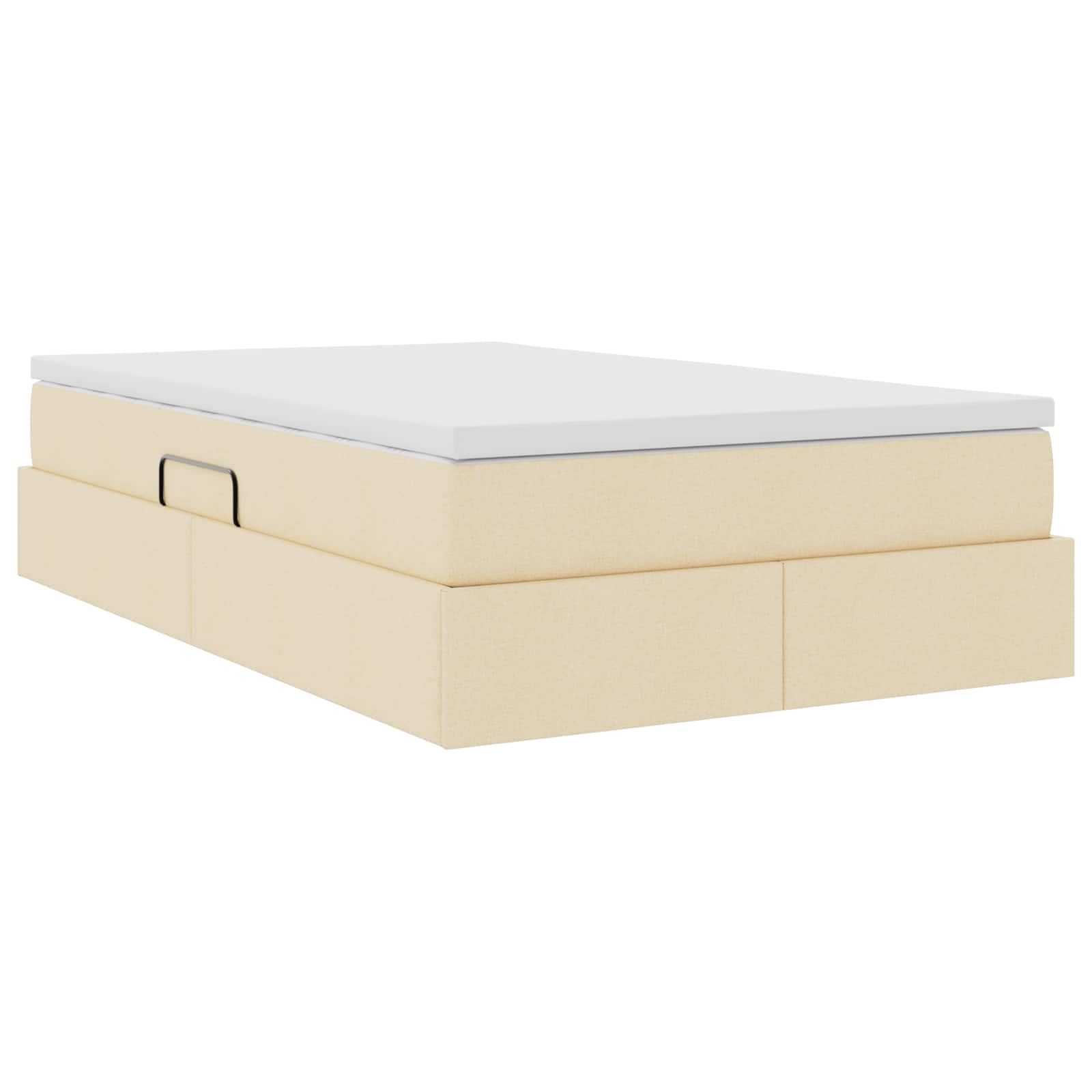 Letto con contenitore e materasso Crema 120 x 190 cm Poliestere | homemem39
