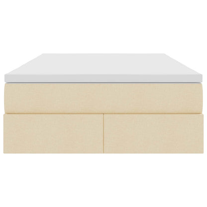 Letto con contenitore e materasso Crema 120 x 190 cm Poliestere | homemem39