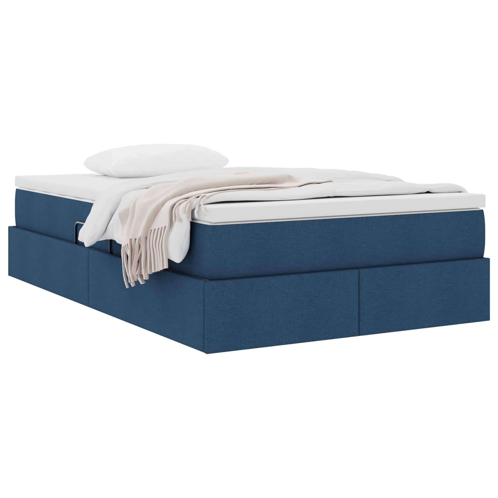 Letto con contenitore e materasso Blu 120 x 190 cm Poliestere | homemem39