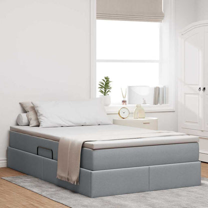 Letto con contenitore e materasso Grigio chiaro 120 x 200 cm | homemem39