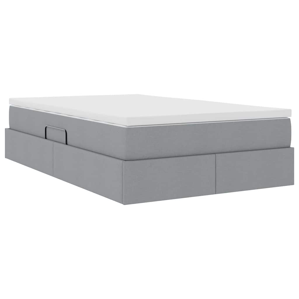 Letto con contenitore e materasso Grigio chiaro 120 x 200 cm | homemem39