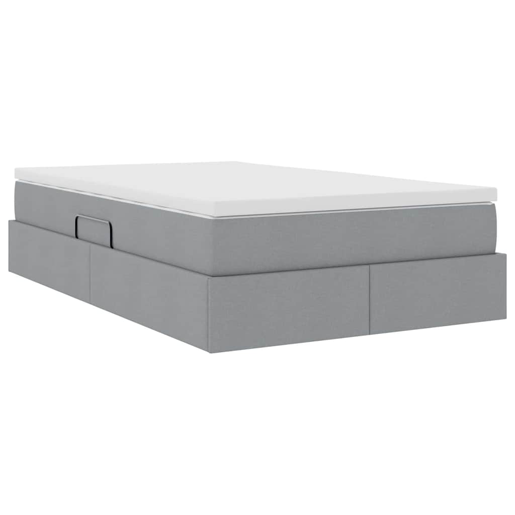 Letto con contenitore e materasso Grigio chiaro 120 x 200 cm | homemem39