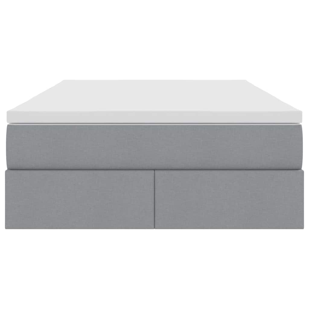 Letto con contenitore e materasso Grigio chiaro 120 x 200 cm | homemem39