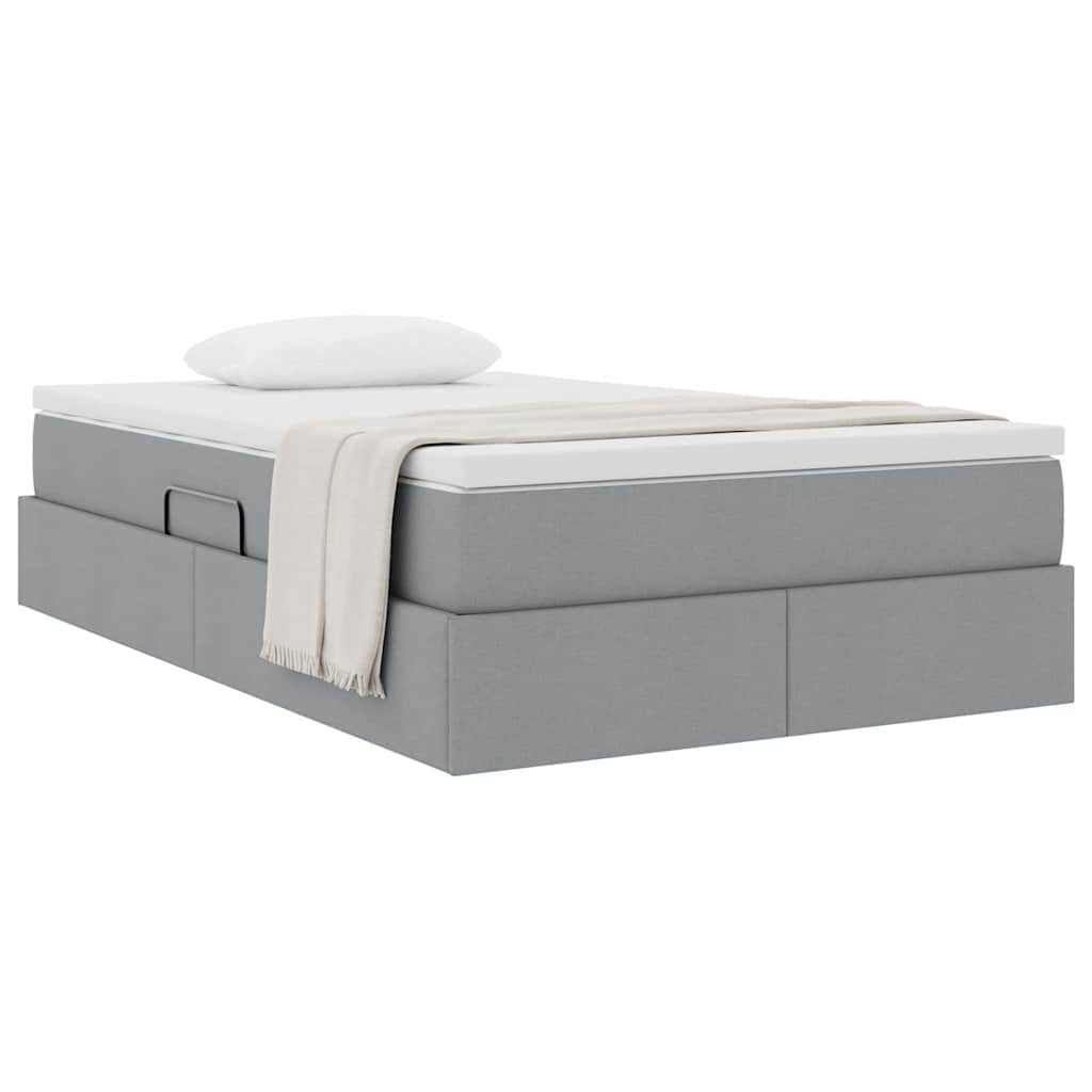 Letto con contenitore e materasso Grigio chiaro 120 x 200 cm | homemem39