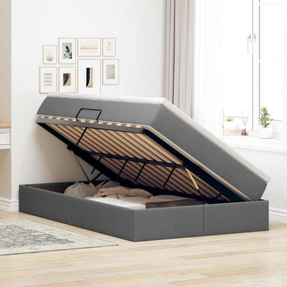 Letto con contenitore e materasso Grigio scuro 120 x 200 cm | homemem39