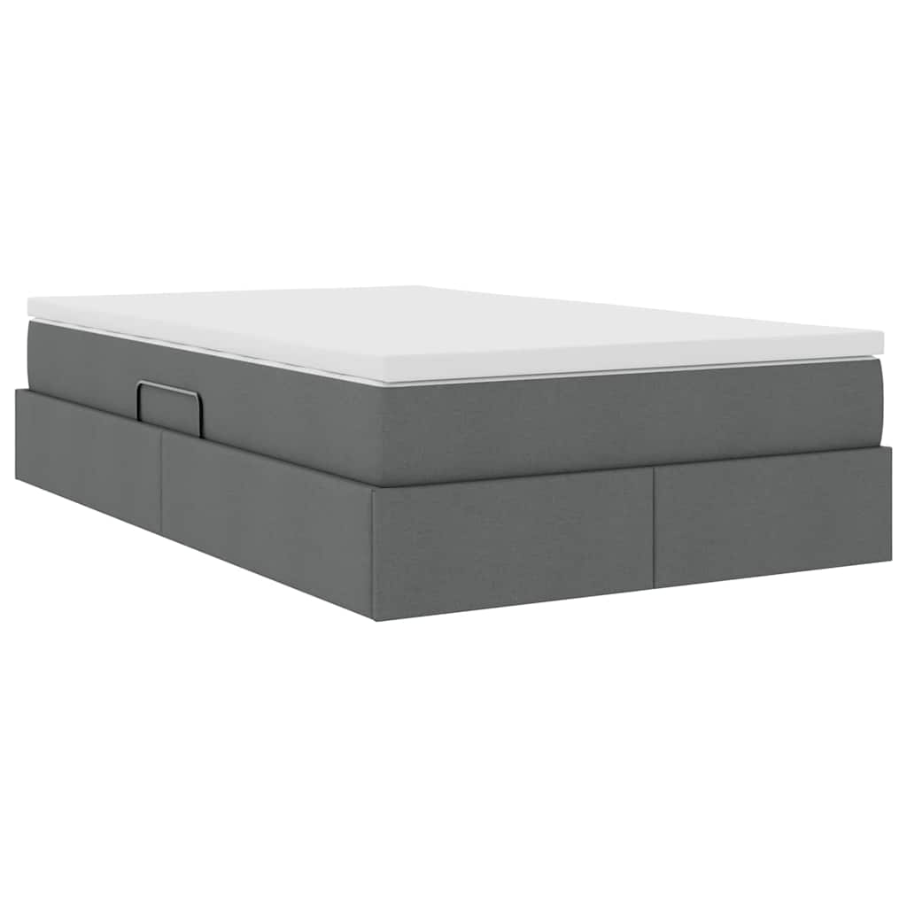 Letto con contenitore e materasso Grigio scuro 120 x 200 cm | homemem39