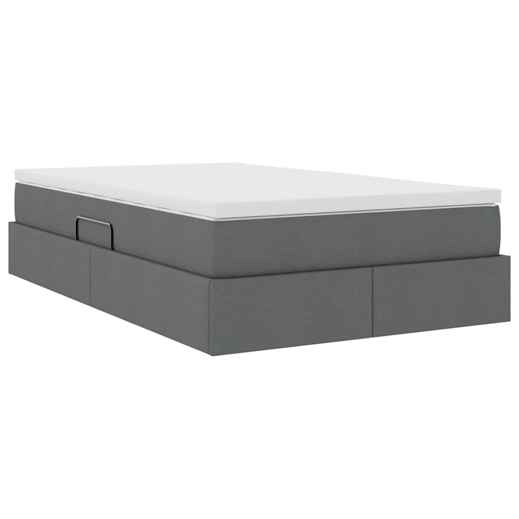 Letto con contenitore e materasso Grigio scuro 120 x 200 cm | homemem39